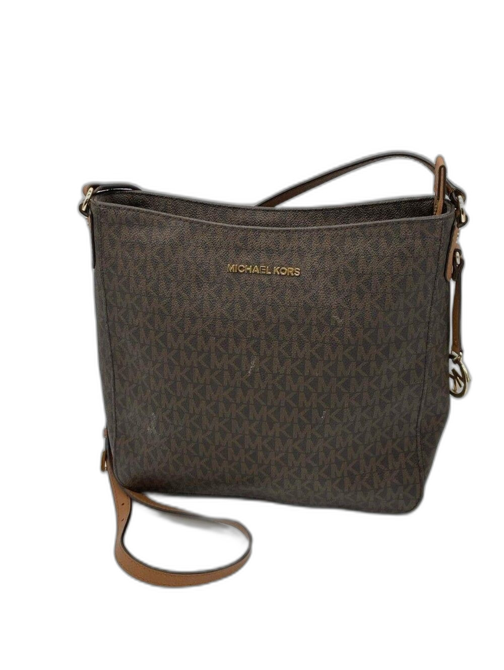 Michael Kors Large Brown Logo Crossbody Shoulder Bag
